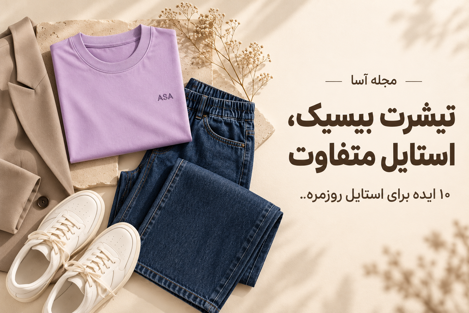 چطور تیشرت بیسک را استایل کنیم؟ ۱۰ ایده برای استایل روزمره